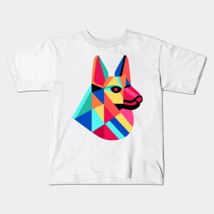 German Shepherd Pop Art Dog Owner Vintage Men Women Kids Kids T-Shirt